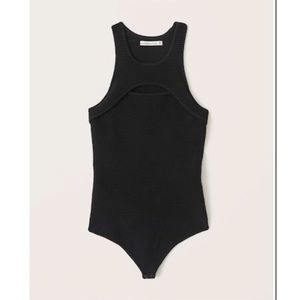 Abercrombie & Fitch Sweater Cutout Bodysuit Black Size M